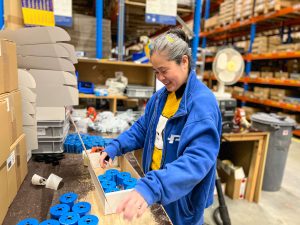 bergwerk boorwerk hong aan het werk
